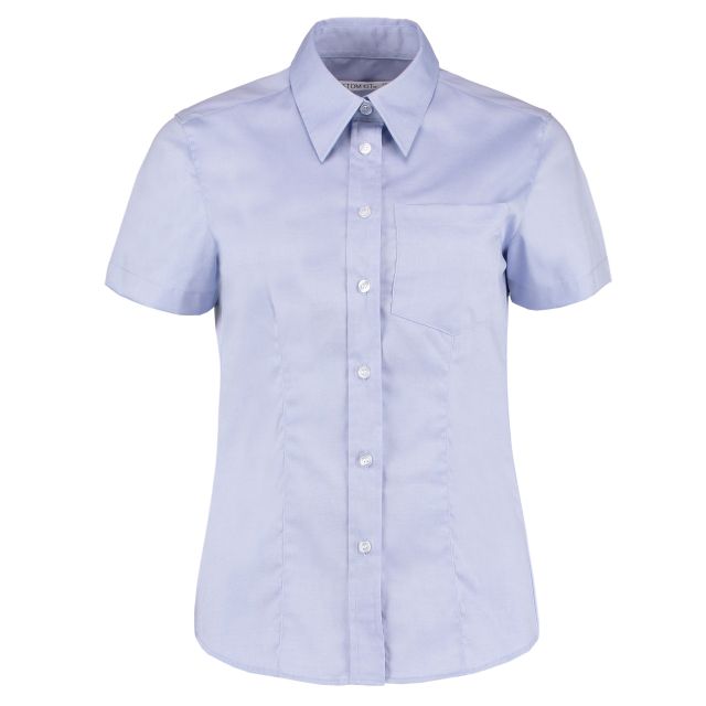 Kustom Kit Tailored Fit Short Sleeved Pocket Premium Oxford Shirt