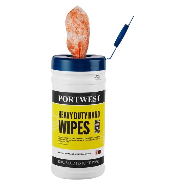 Portwest Heavy Duty Hand Wipes 80 Wipes