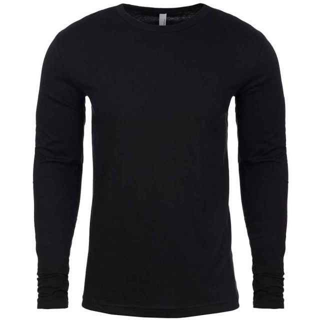 Next Level Apparel Cotton Long Sleeve Crew Neck T Shirt