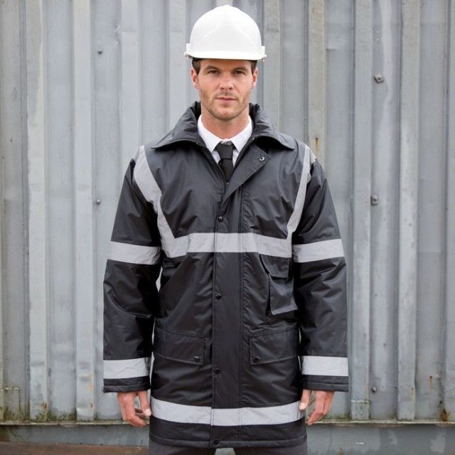 Model wearing Result Work-Guard Management Coat