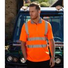 Model wearing Warrior Daytona Hi Vis Polo Shirt