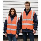 Models wearing Result Safe-Guard Hi Vis Motorway Vest