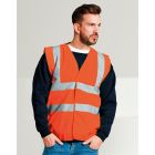 Model wearing Ultimate Clothing Company 4-Band Safety Waistcoat