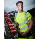 Model wearing Regatta Hi Vis Pro Hi Vis T Shirt