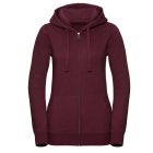 Russell Ladies Authentic Melange Zipped Hood Sweat