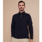 Model wearing Long Sleeve Cotton Piqué Polo Shirt