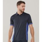 model wearing Contrast Panel Polo Shirt