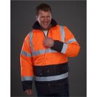 Model wearing Yoko Hi-Vis Two Tone Motorway Jacket