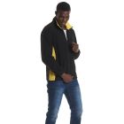 Model wearing Uneek Two Tone Full Zip Fleece Jacket