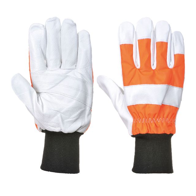 Chainsaw protection safety gloves