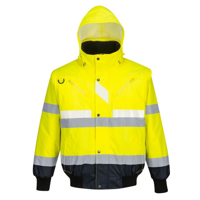 Glowtex Hi Vis 3 in 1 Bomber Jacket