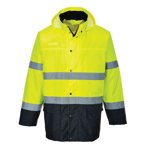 Portwest Contrast Hi Vis Rain Traffic Jacket