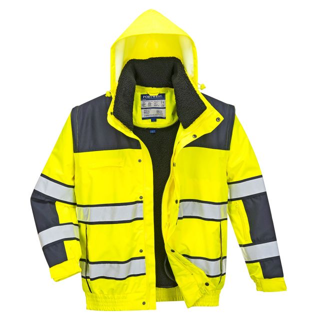 Portwest Hi Vis 3-in-1 Winter Bomber Jacket