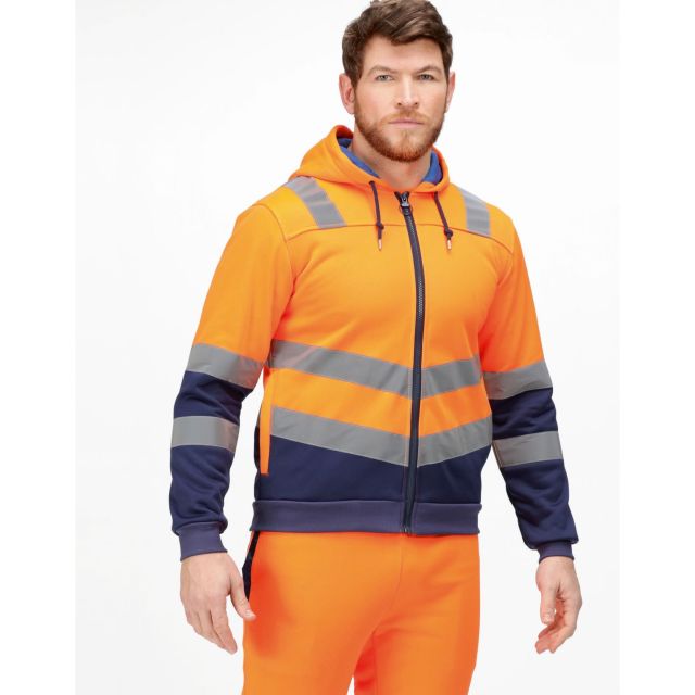 Regatta Pro Contrast Hi Vis Zipped Hoodie