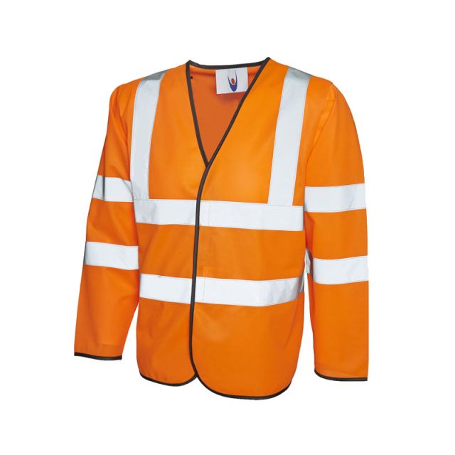 Uneek Long-Sleeved Hi Vis Waistcoat