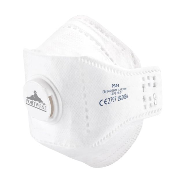 FFP3 Valved Fold Flat Dolomite Dust Mask