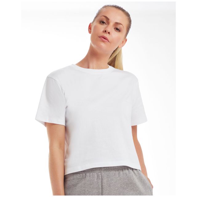 Womens Organic Cropped heavy T